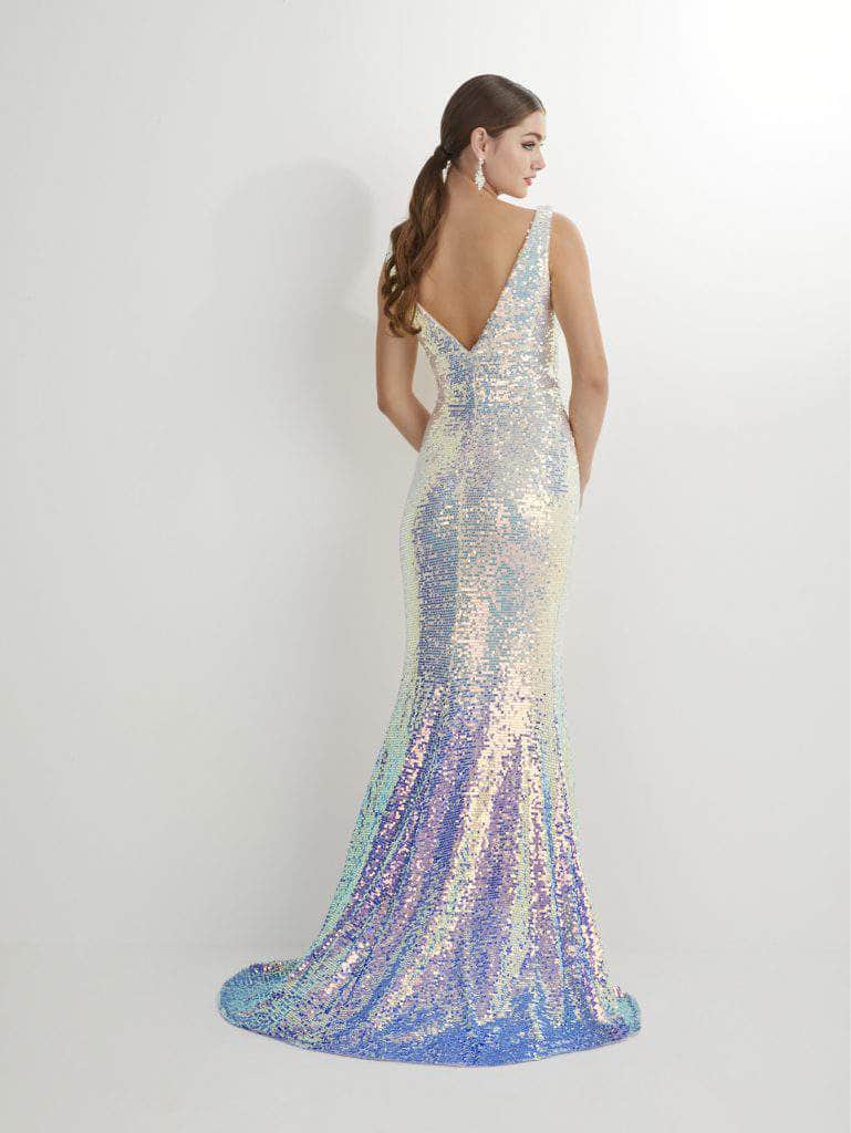 Studio 17 Prom 12885 - V-Neck Ombre Sequin Prom Gown Special Occasion Dress