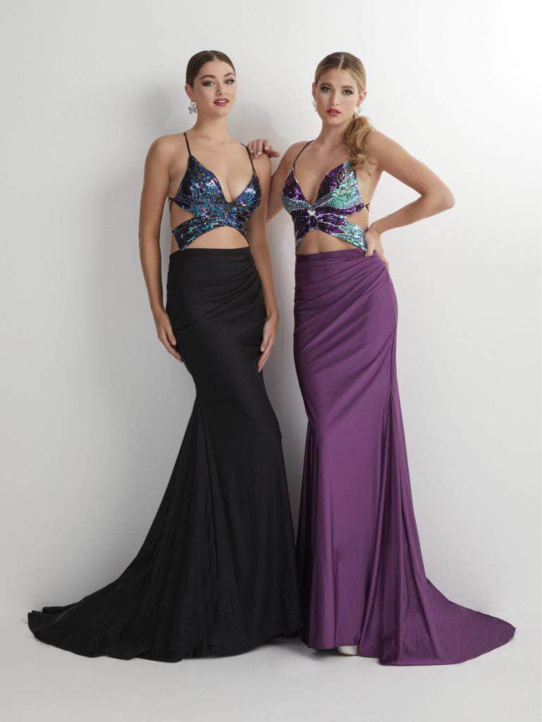 Studio 17 Prom 12892 - V-Neck Butterfly Bodice Prom Gown Special Occasion Dress