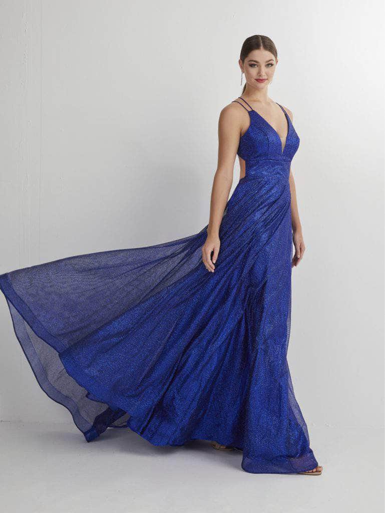 Studio 17 Prom 12895 - Glittered Plunging V-Neck Prom Gown Special Occasion Dress
