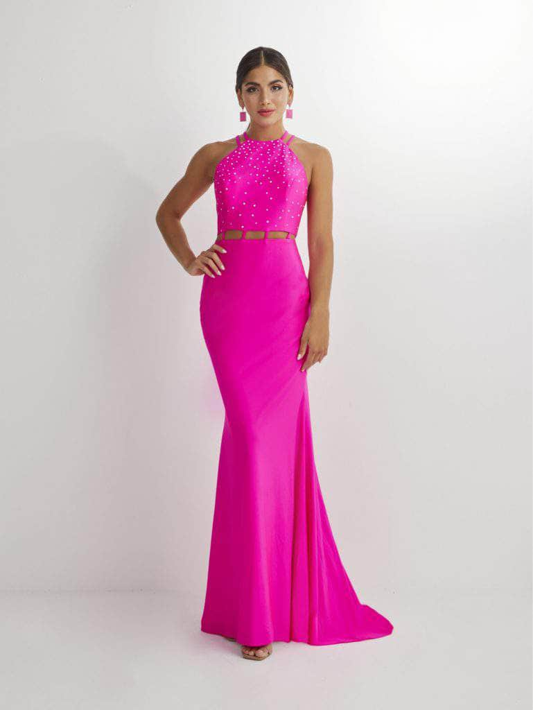 Studio 17 Prom 12901 - Sleeveless Halter Neck Prom Gown Special Occasion Dress