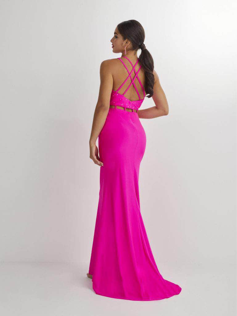 Studio 17 Prom 12901 - Sleeveless Halter Neck Prom Gown Special Occasion Dress