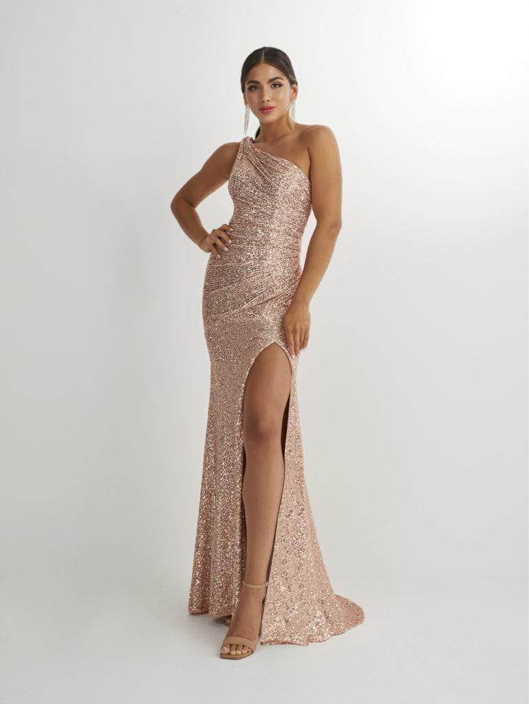 Studio 17 Prom 12906 - One Sleeve Sequin Evening Dress Special Occasion Dress