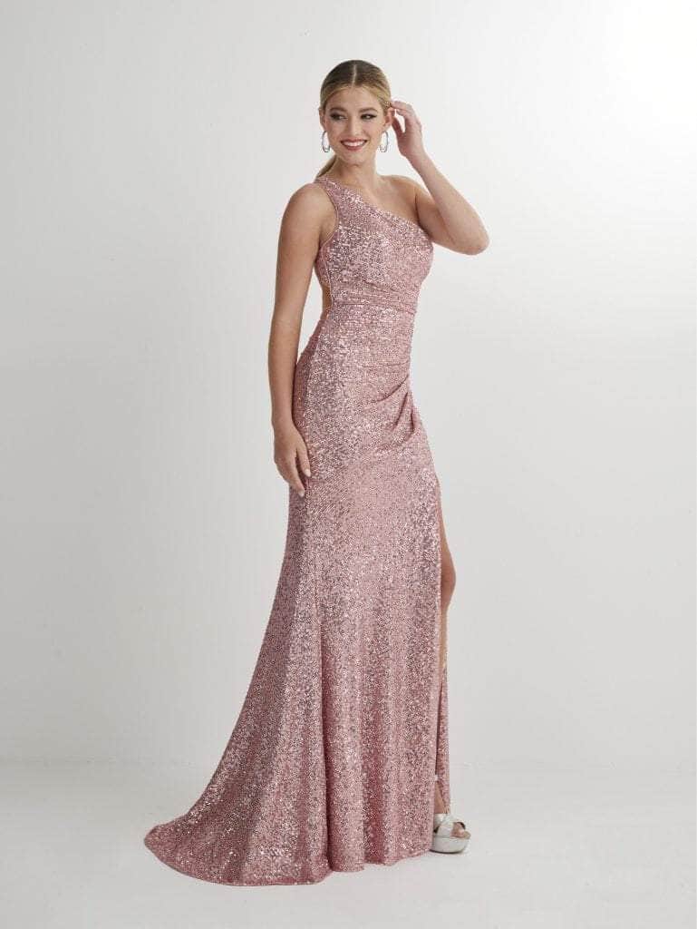Studio 17 Prom 12906 - One Sleeve Sequin Evening Dress Special Occasion Dress