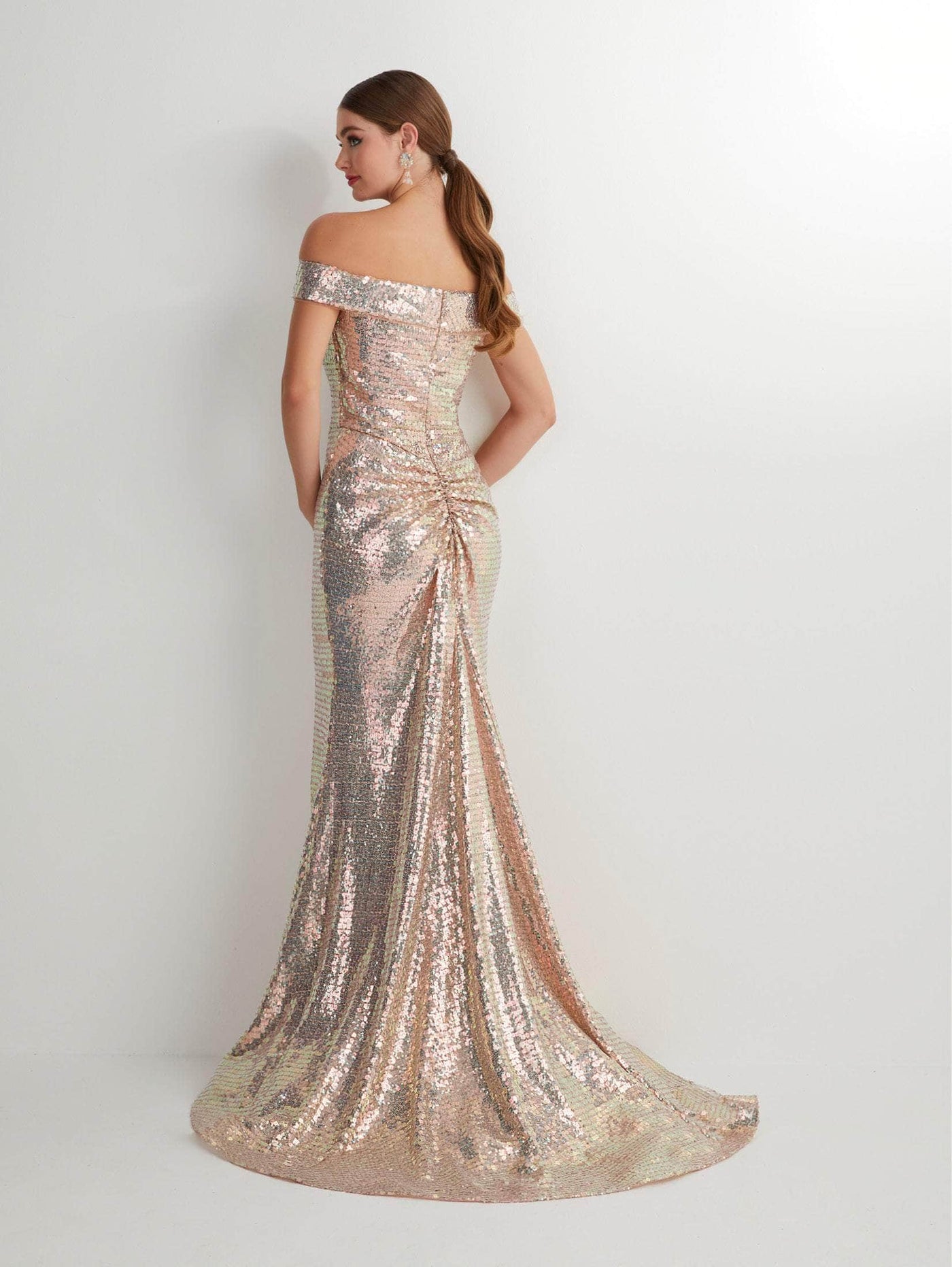 Studio 17 Prom 12911 - Off-Shoulder Sequin Evening Gown Evening Gown
