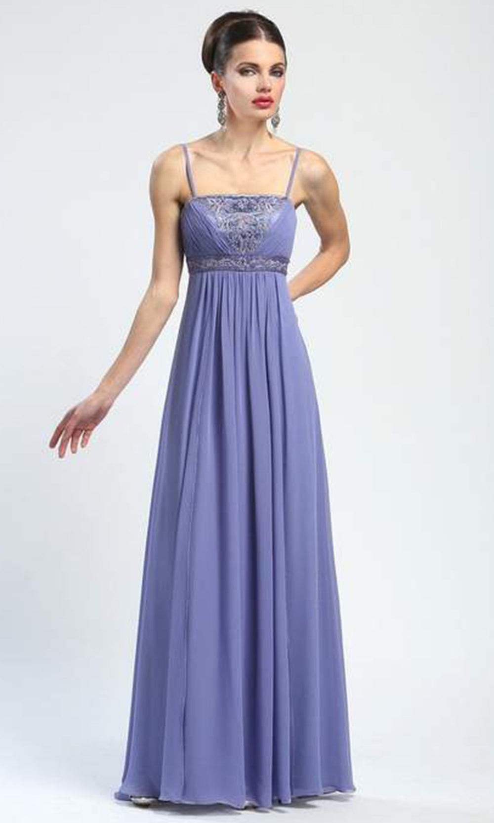 Sue Wong - N4219 Beaded A-line Dress - 1 pc Periwinkle In Size 2 Available CCSALE 2 / Periwinkle
