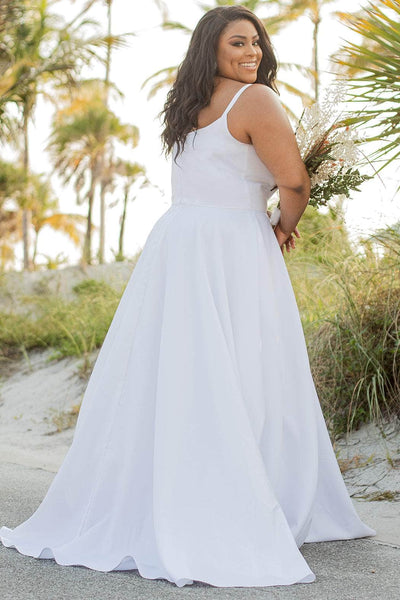 Sydney's Closet Bridal SC5281 - Minimalist A-line Bridal Gown Special Occasion Dress