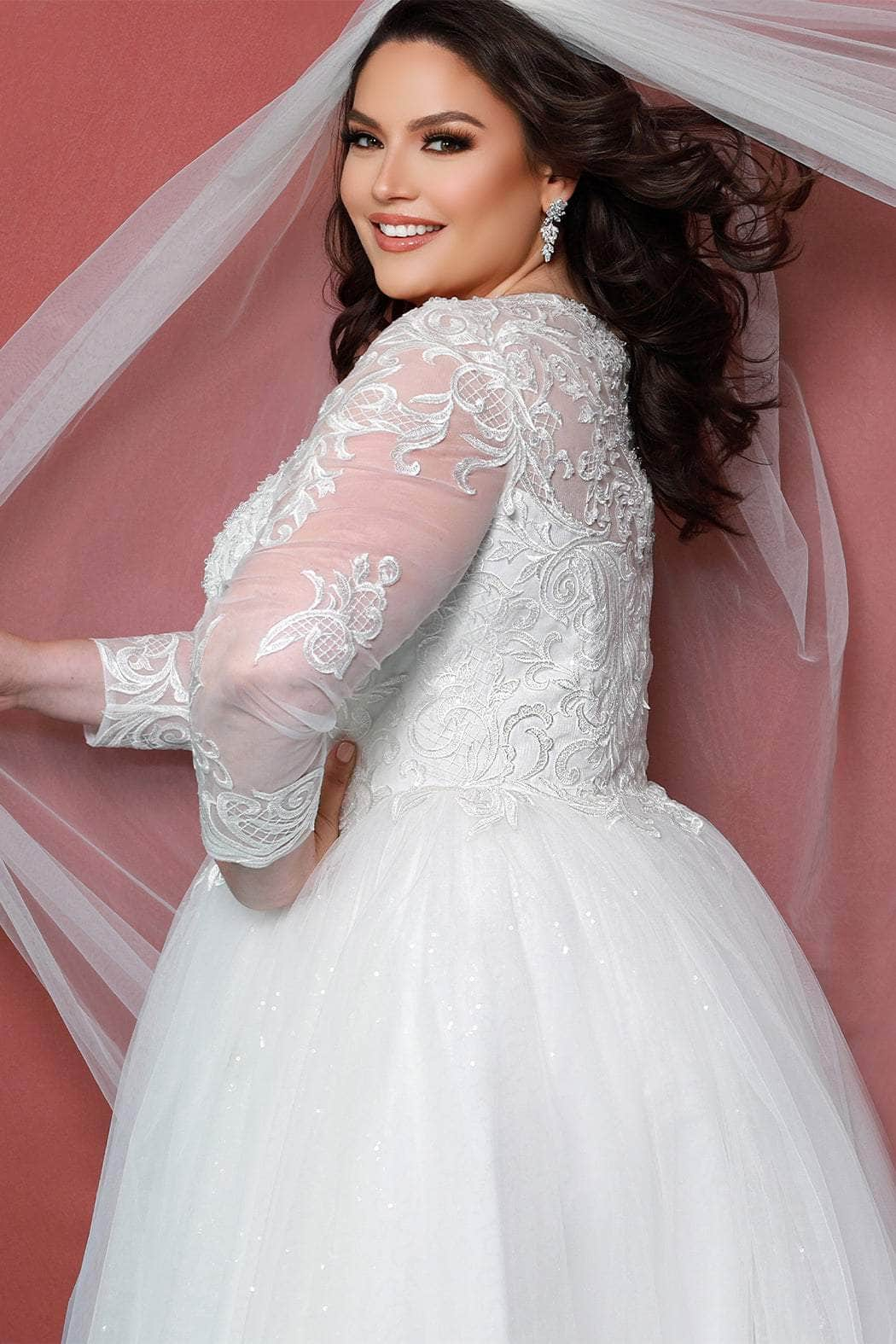 Sydney's Closet Bridal SC5292 - Conservative A-line Bridal Gown Special Occasion Dress