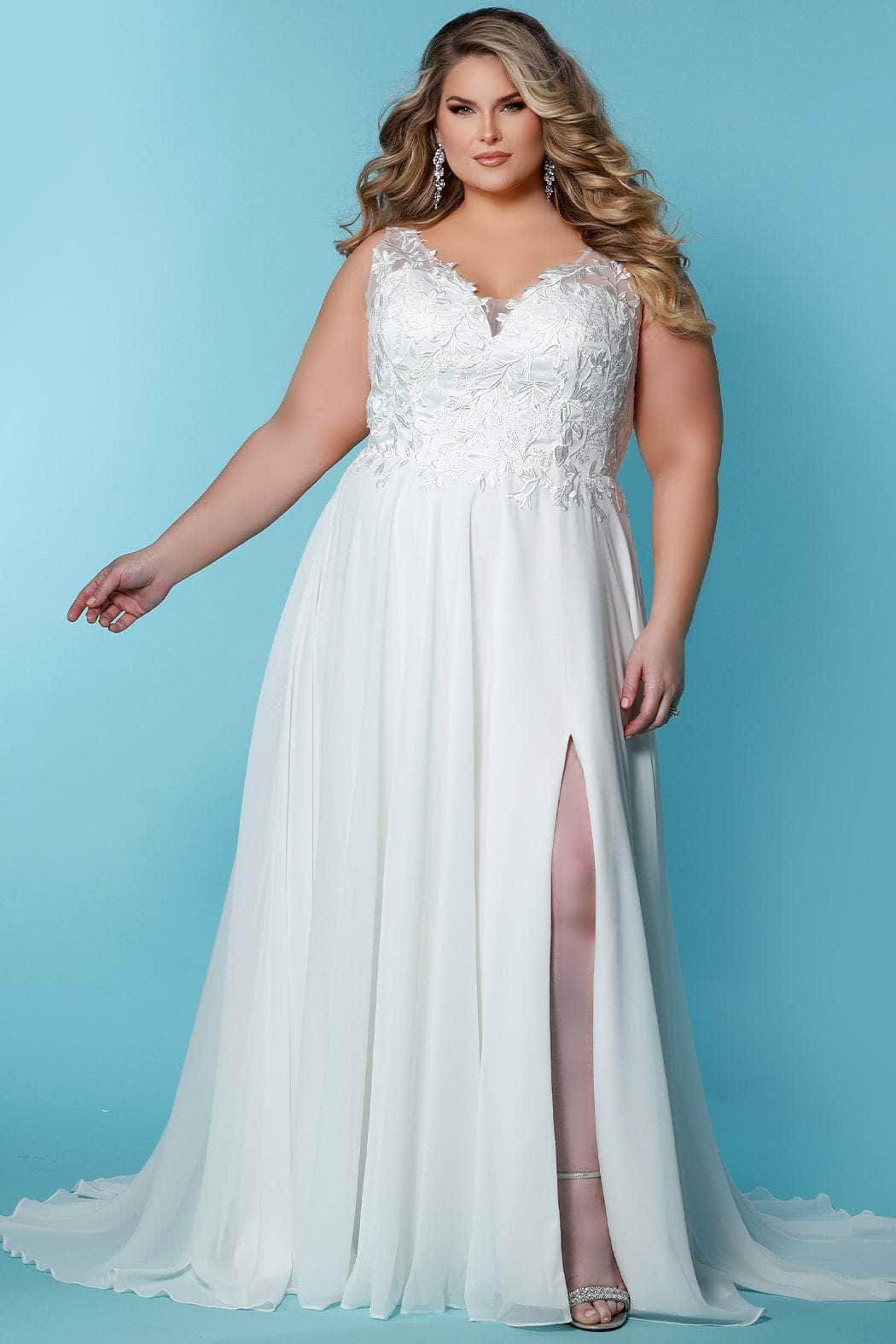 Sydney's Closet Bridal SC5295 - Chiffon-Made A-line Sleeveless Gown Special Occasion Dress