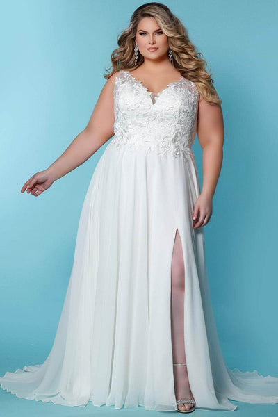 Sydney's Closet Bridal SC5295 - Chiffon-Made A-line Sleeveless Gown Special Occasion Dress