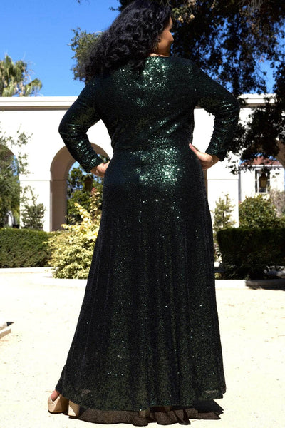 Sydney's Closet CE2302 - Sequined A-Line Evening Gown Special Occasion Dress
