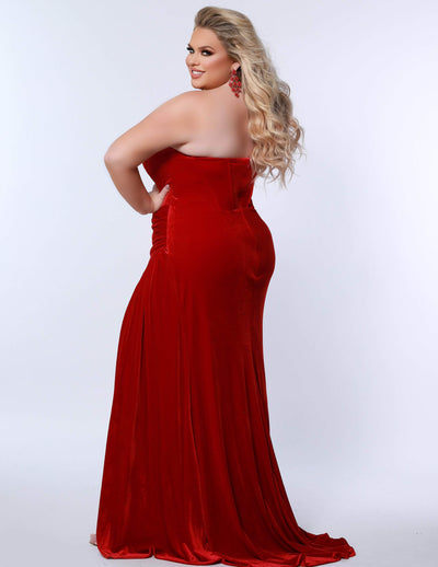 Sydney's Closet SC7342 - Sweetheart High Slit Evening Gown Special Occasion Dress