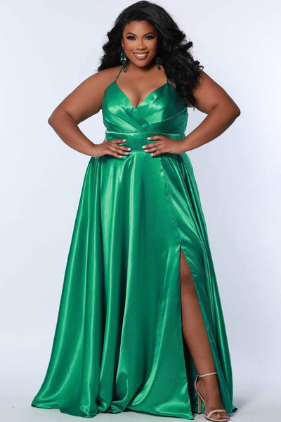 Sydney's Closet SC7355 - Sleeveless Satin Formal Gown Special Occasion Dress