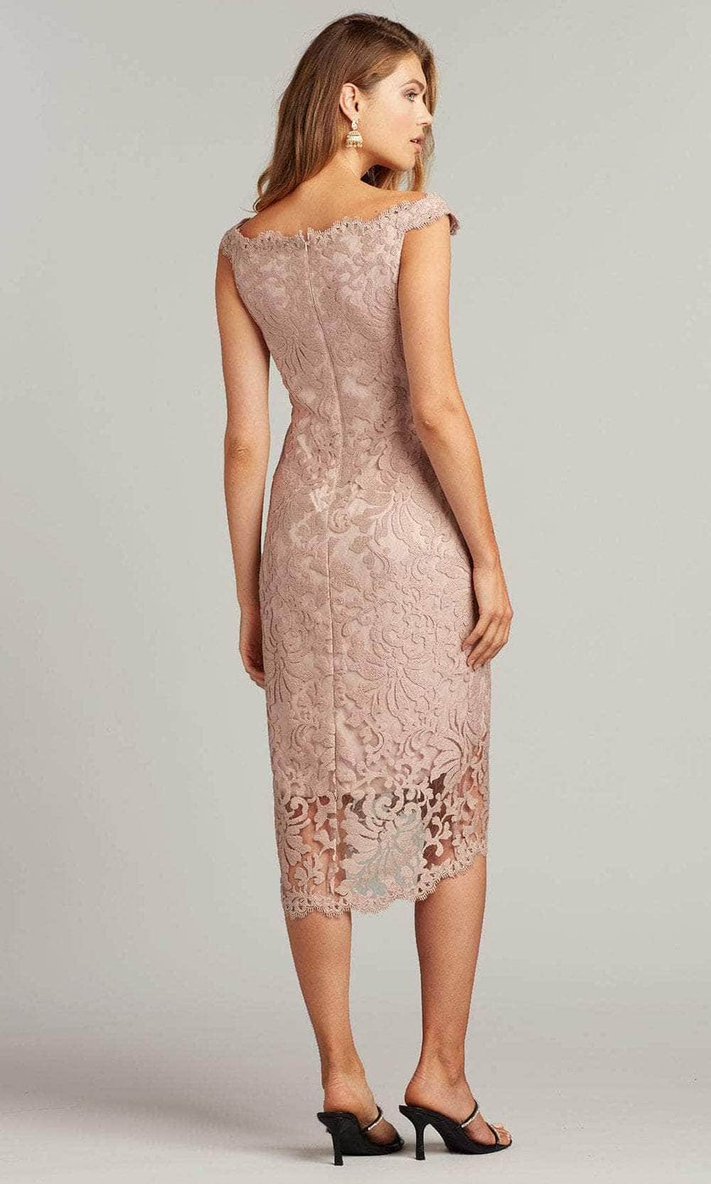 Tadashi Shoji 3K20118MD - Conder Embroidered Tulle Dress Tea Length Dresses
