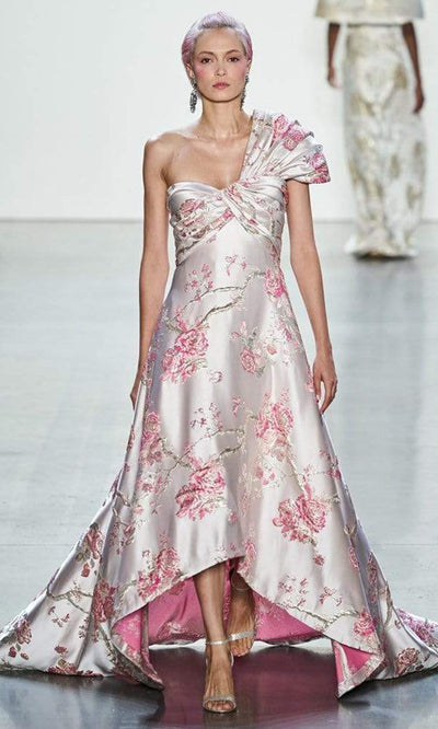 Tadashi Shoji - BPM20371LSC Single Shoulder Floral Exquisite Gown In  Blossom