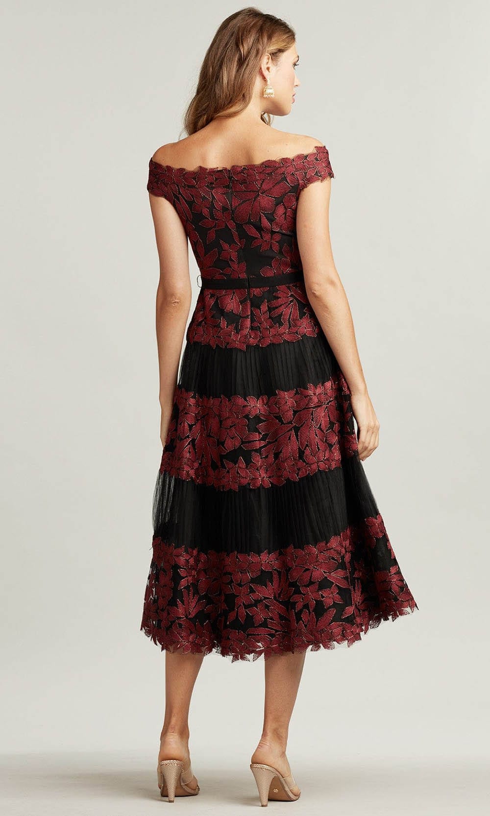 Tadashi Shoji Off-the-Shoulder Floral Embroidered Dress Tadashi Shoji Off-the-Shoulder Floral Embroidered Dress