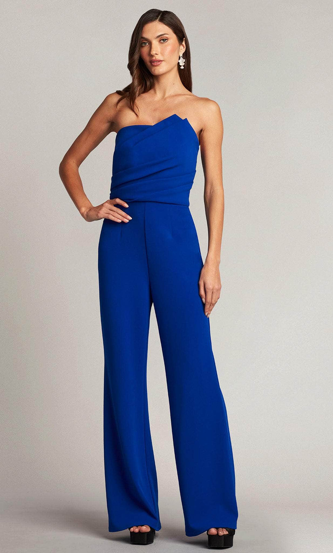 Tadashi Shoji BOS20298Y - Strapless Minimalistic Jumpsuit Formal Pantsuits