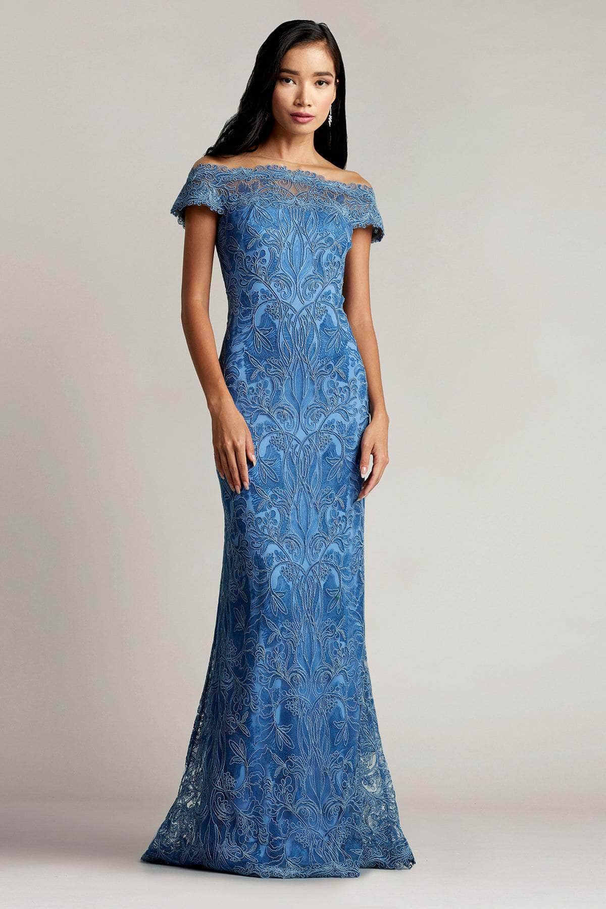 Tadashi Shoji BSU17021L - Short Sleeved Lace Dress Special Occasion Dress