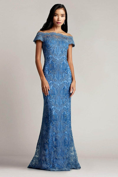 Tadashi Shoji BSU17021L - Short Sleeved Lace Dress Special Occasion Dress