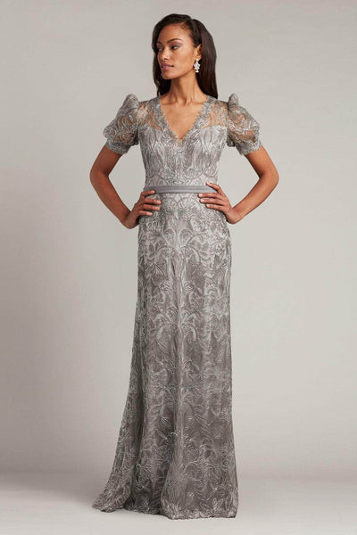 Tadashi Shoji BSU22599L - Puff Sleeved Lace Dress Special Occasion Dress