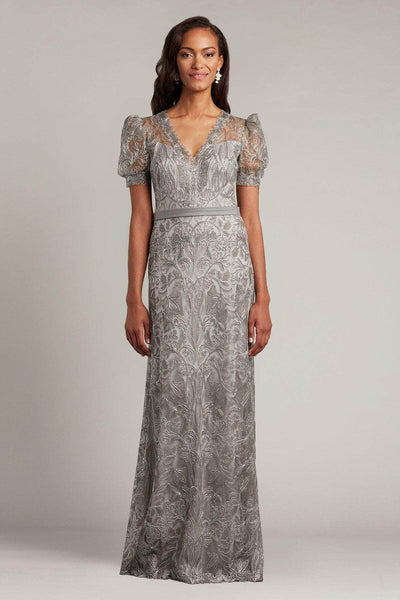 Tadashi Shoji BSU22599L - Puff Sleeved Lace Dress Special Occasion Dress