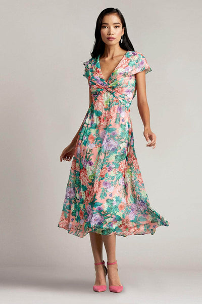 Tadashi Shoji CAY21073MD - Printed Flowy A-line Dress Special Occasion Dress