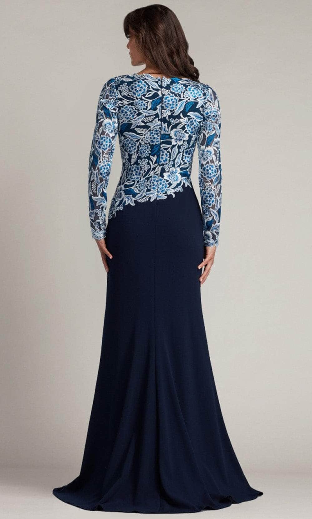 sachin and babi light blue dress Vintage 90s Tadashi Black Velvet Ribbon Trim Mermaid Dress - Medium |  Designer High Low Hem Maxi Evening Gown main image 1