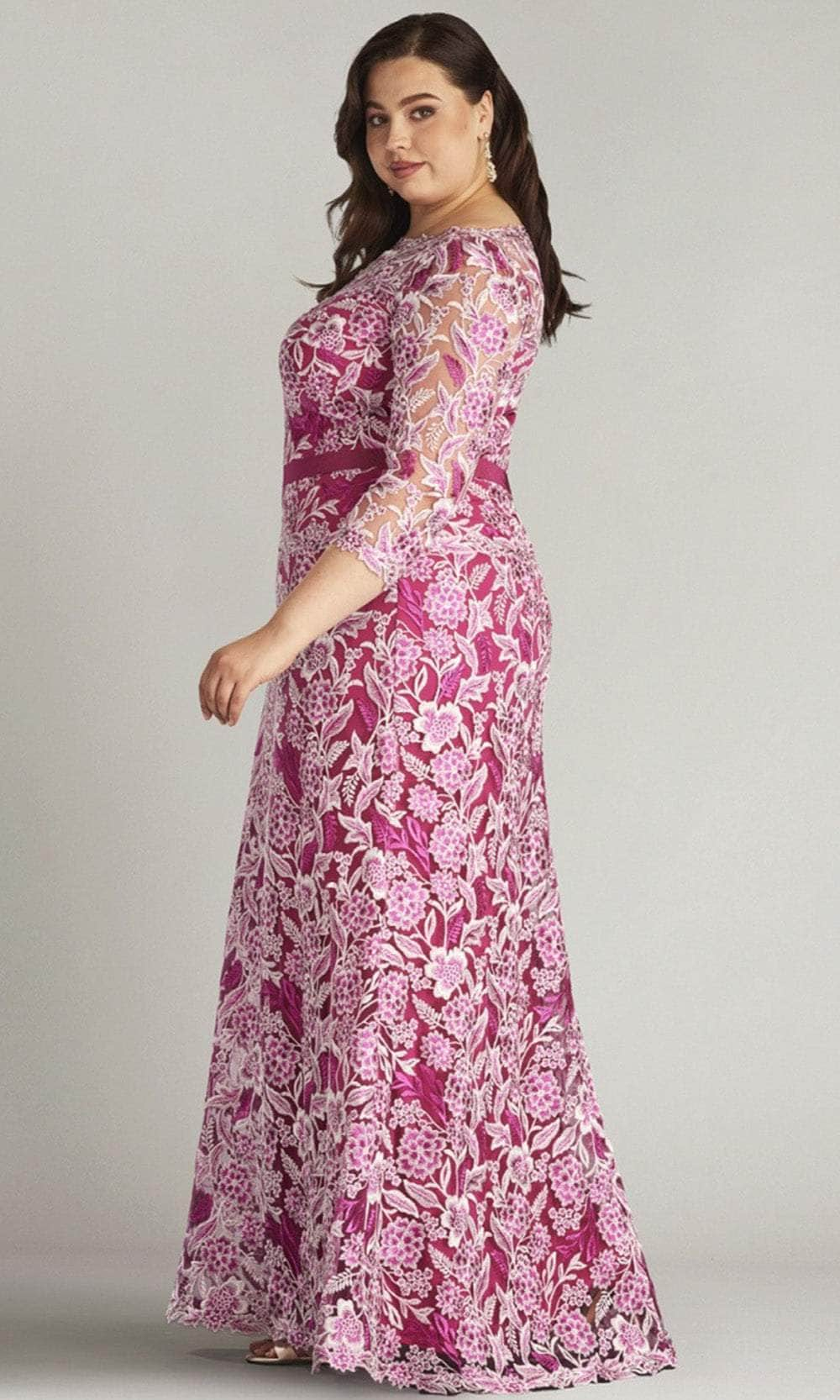 Tadashi Shoji CDP24130LQ - Quarter Sleeve Floral Formal Gown Moher of the Bride Dresses