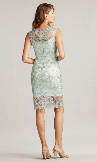 Tadashi Shoji - Corded Embroidery On Tulle Boatneck Dress Special Occasion Dress