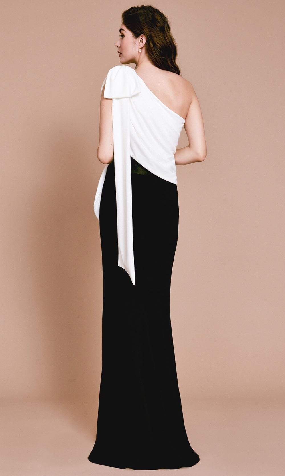 Tadashi Shoji - Mayer Asymmetric Bow Gown Evening Dresses