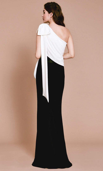 Tadashi Shoji - Mayer Asymmetric Bow Gown Evening Dresses