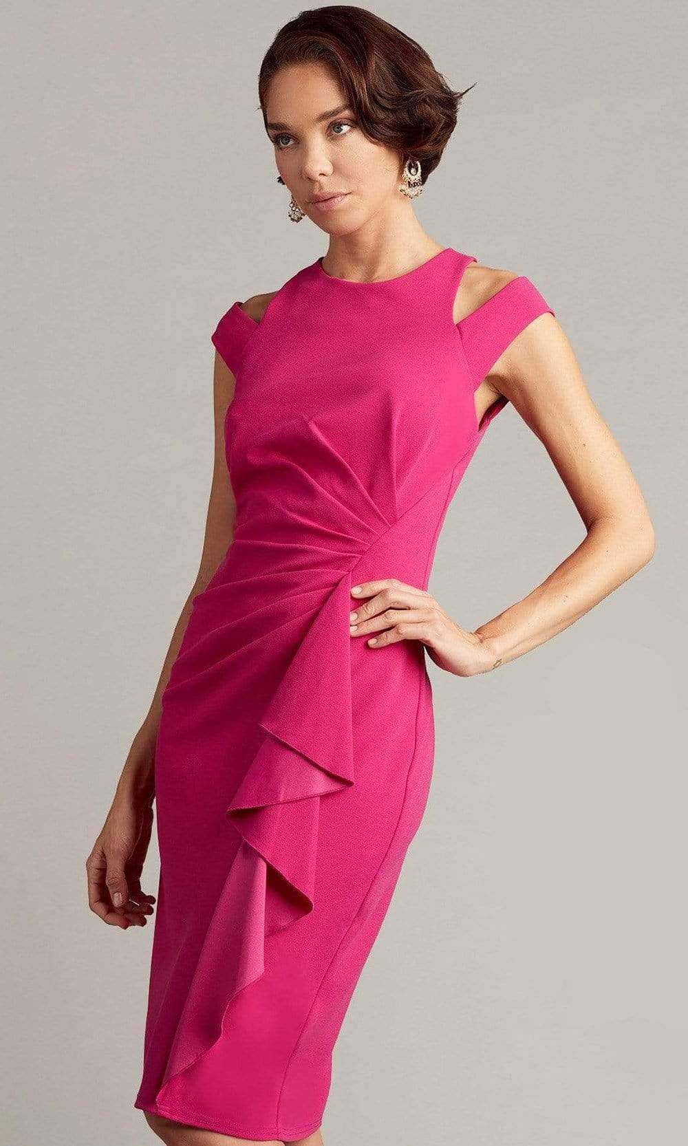 Tadashi Shoji - Navin Shoulder Cut-Out Dress Cocktail Dresses