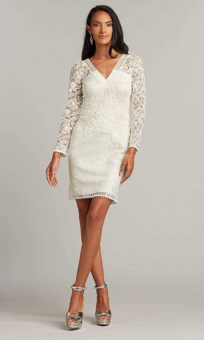 Tadashi Shoji - Prisca Long-Sleeve Lace Dress Special Occasion Dress 00 / Ivory