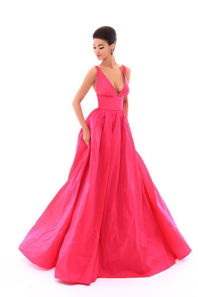 Tarik Ediz - 50283 Sleeveless Deep V-neck Ballgown Special Occasion Dress