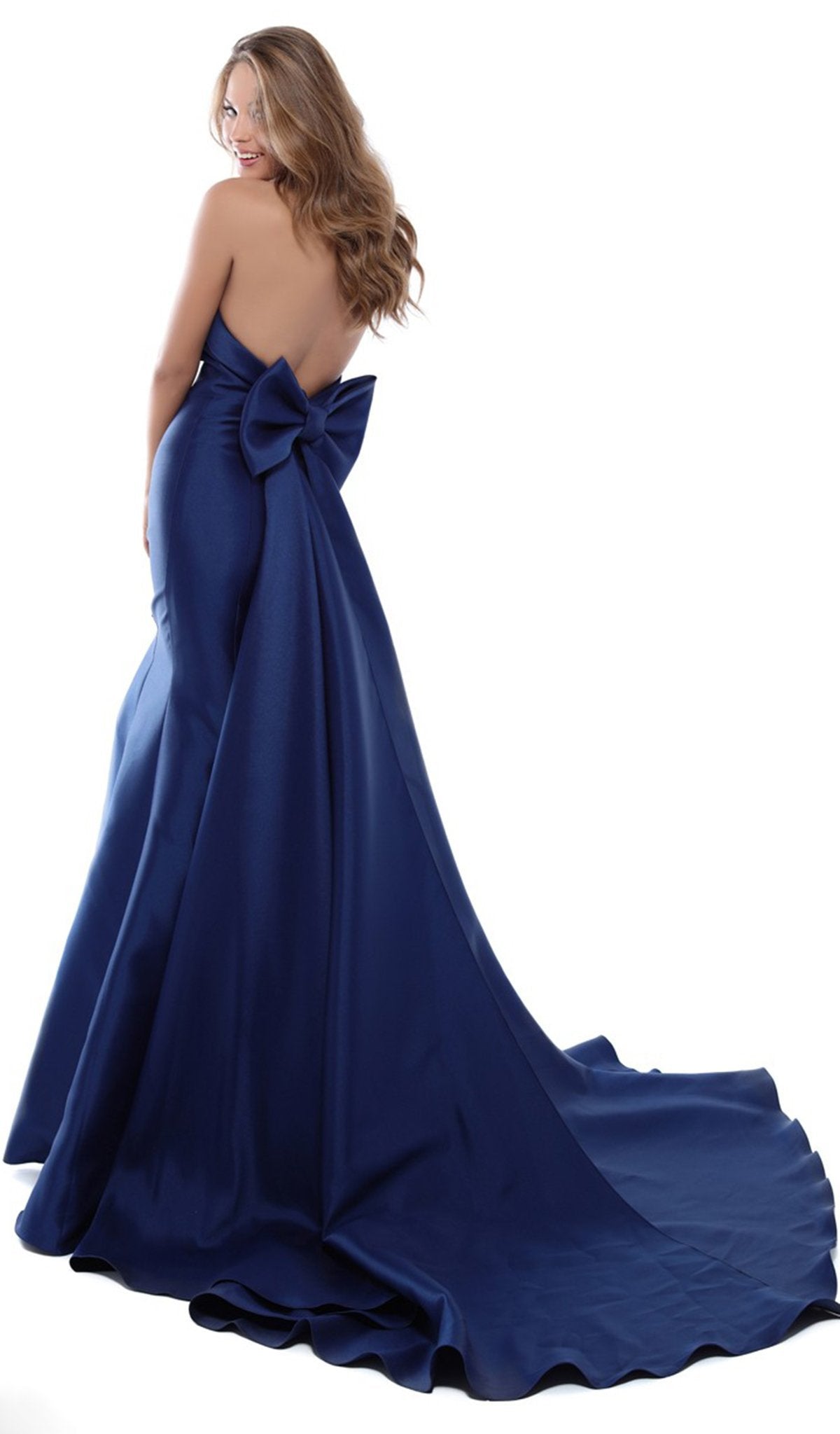 Tarik Ediz - 50505 Strapless Taffeta Mermaid Gown With Train Prom Dresses