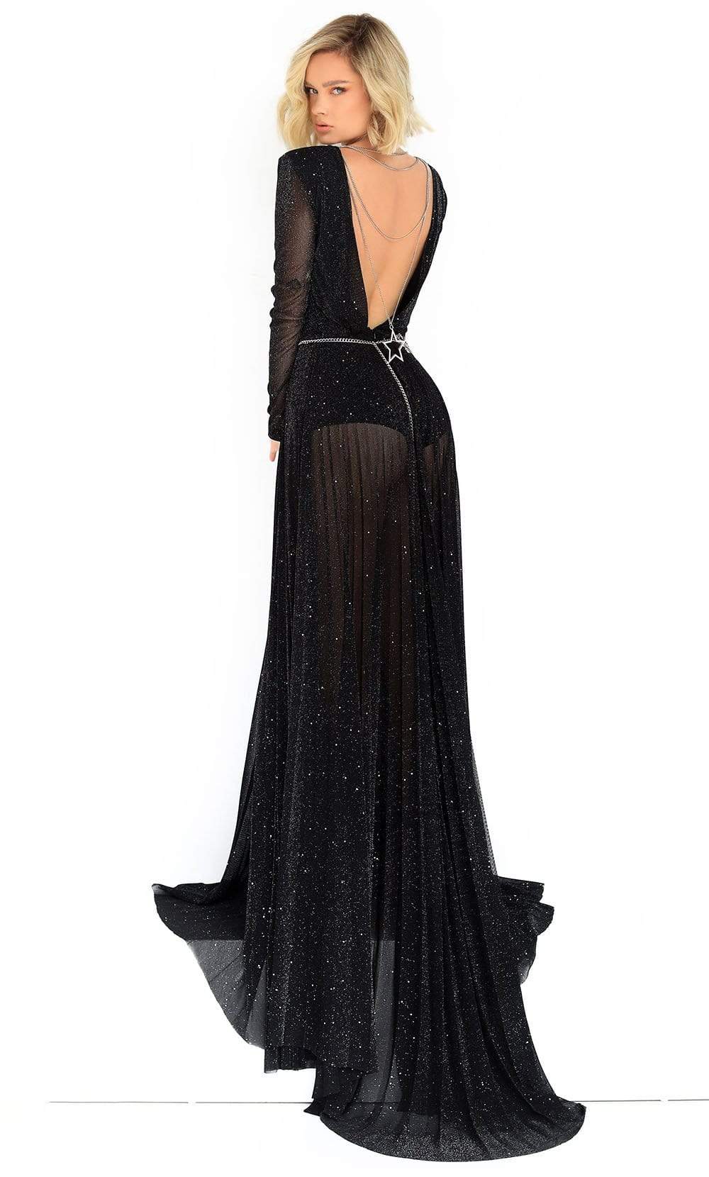 Tarik Ediz - 50903 Long Sleeves Jewel Dress Evening Dresses