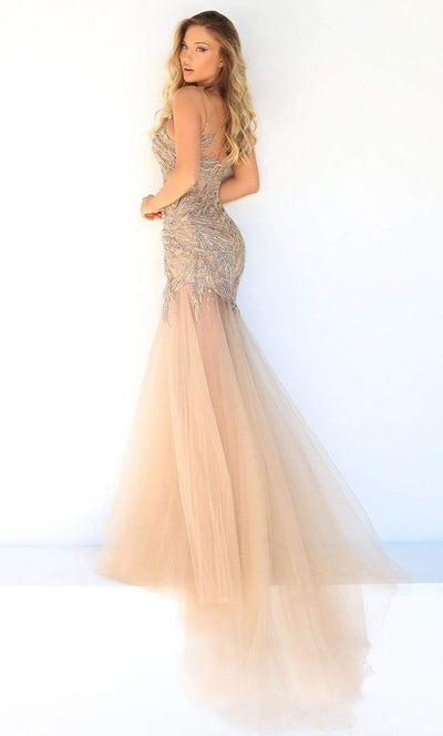 Tarik Ediz - 50930 Embroidered Illusion Tulle Trumpet Gown Evening Dresses