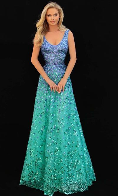 Tarik Ediz - 51161 Scoop A-Line Evening Dress Evening Dresses