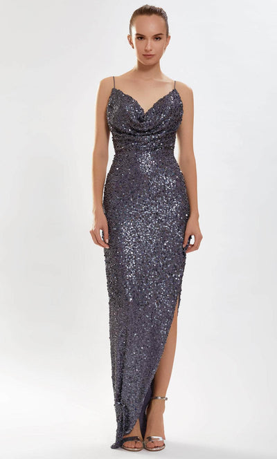 Tarik Ediz 52019 - Sequined Evening Dress