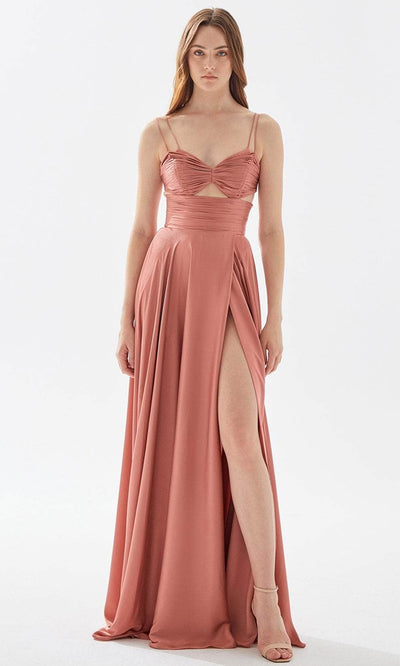 Tarik Ediz 52109 - Bandeau Styled Prom Dress Prom Dresses 00 / Sunset