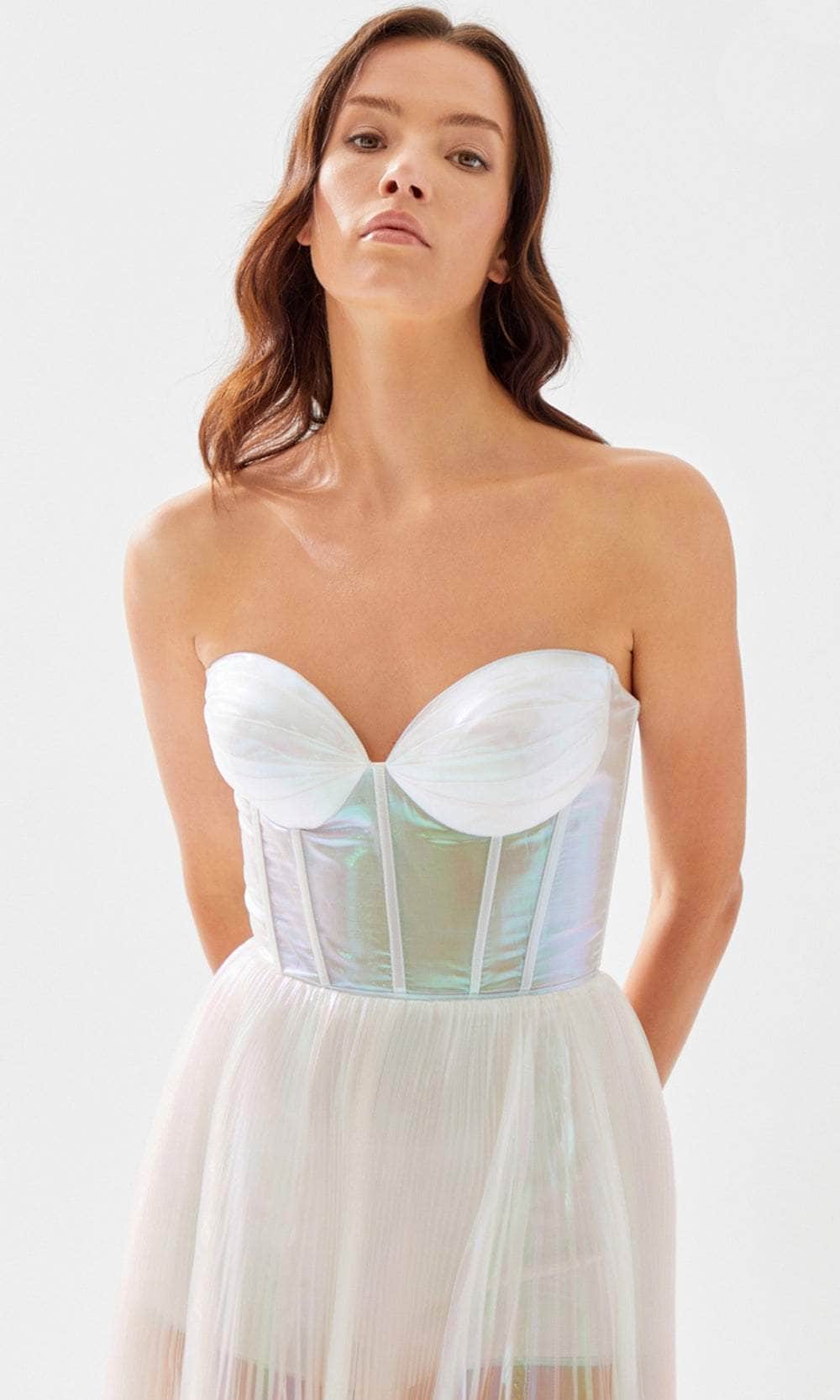 Tarik Ediz 52123 - Sweetheart Iridescent Prom Dress Prom Dresses