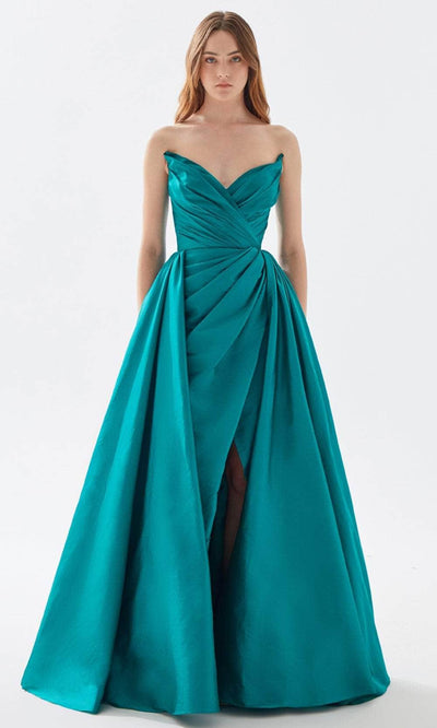 Tarik Ediz 52126 - Strapless Deep Sweetheart Exquisite Gown Prom Dresses