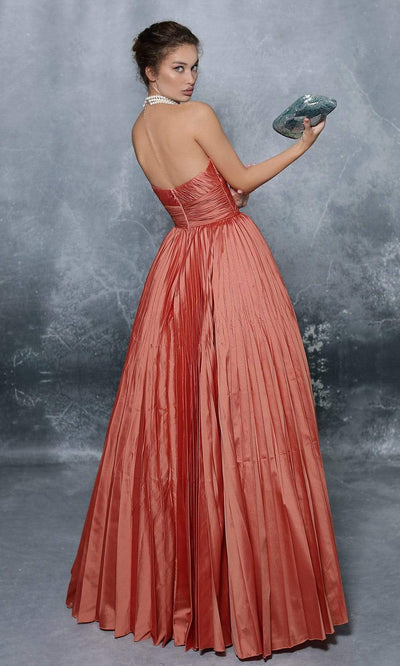 Tarik Ediz - 96047 Strapless Ruched Pleated Taffeta A-Line Gown Prom Dresses