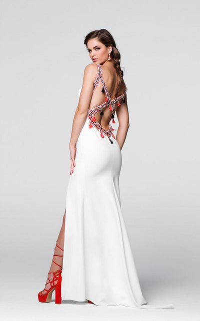 Tarik Ediz - Beaded High Neck Gown 50054 Special Occasion Dress