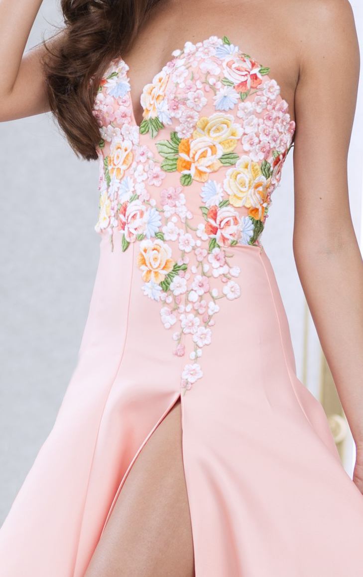 Tarik Ediz - Floral Long Dress 50065 Prom Dresses