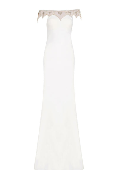 Tarik Ediz - Off The Shoulder Sheath Dress 50057 Special Occasion Dress