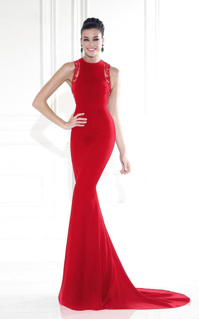 Tarik Ediz - Ornate Jewel Gown 92569 Special Occasion Dress 0 / Red