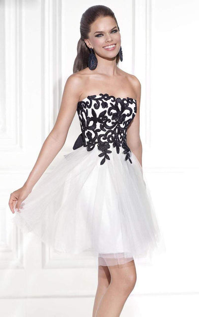 Tarik Ediz - Semi-Sweetheart Neck A-Line Dress 90457 Cocktail Dresses