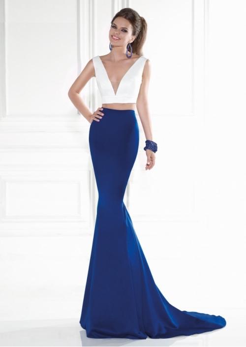 Tarik Ediz - Two-Piece Lace V-Neck Long Gown 92575 Special Occasion Dress