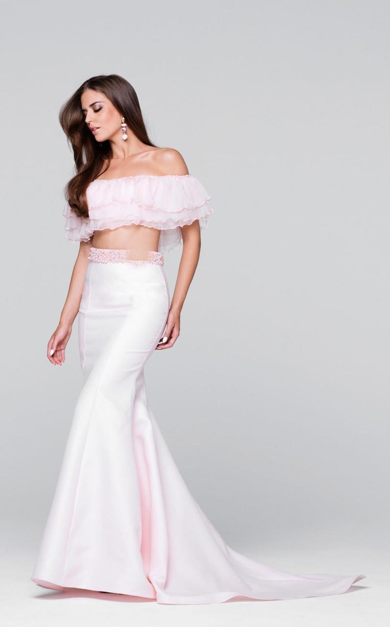 Tarik Ediz - Two-Piece Mermaid Dress 50086 Special Occasion Dress 0 / Light Pink
