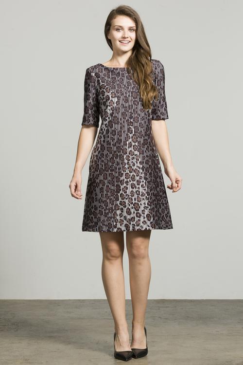 Taylor - Boat Neck Printed Short Dress 8447M Special Occasion Dress